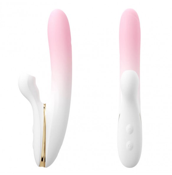 Ankni - LOVE JOY Thrust Suction Vibrator (Chargeable - White)